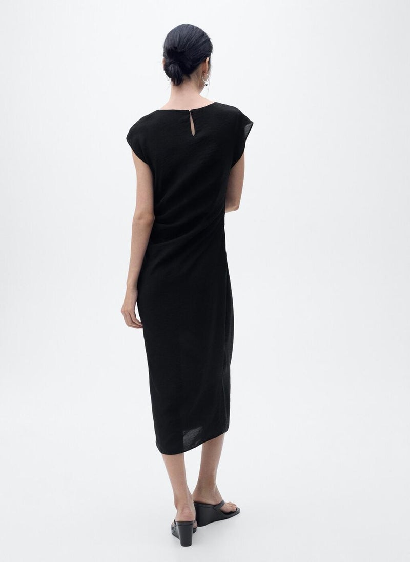 Draped Straight Dress