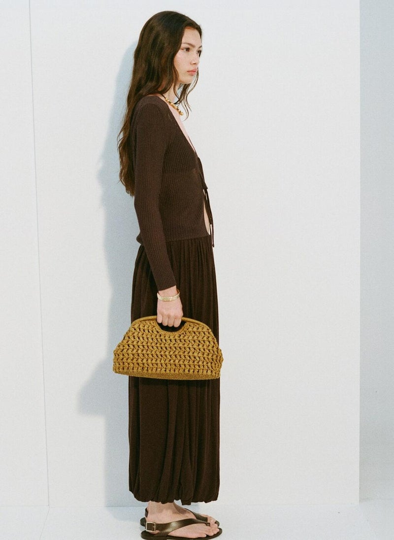Natural Fiber Clutch Bag