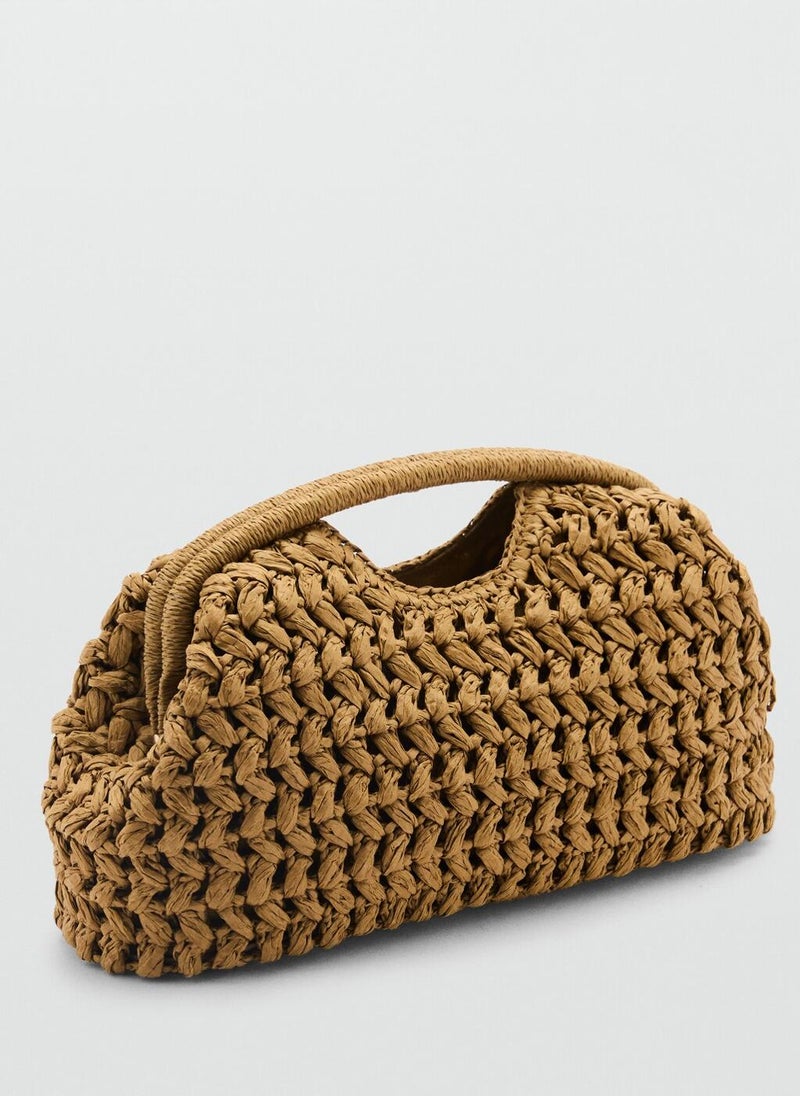 Natural Fiber Clutch Bag