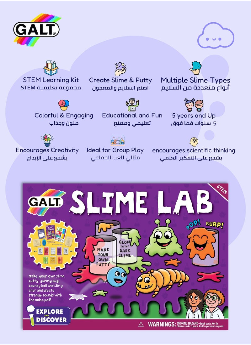 Slime Lab Science Kit for Kids | Glow Putty | Gummy Bugs | Noise Pot | STEM Learning Fun | 30.98 x 7 x 21.99cm