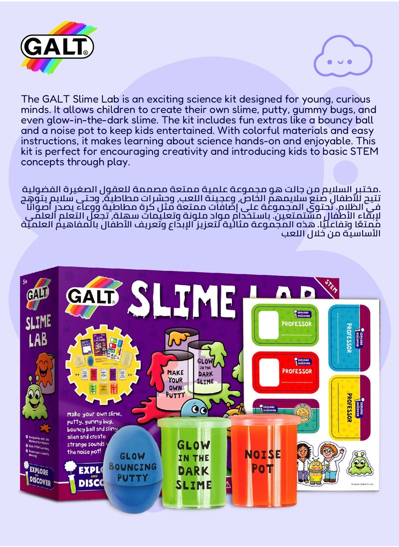 Slime Lab Science Kit for Kids | Glow Putty | Gummy Bugs | Noise Pot | STEM Learning Fun | 30.98 x 7 x 21.99cm