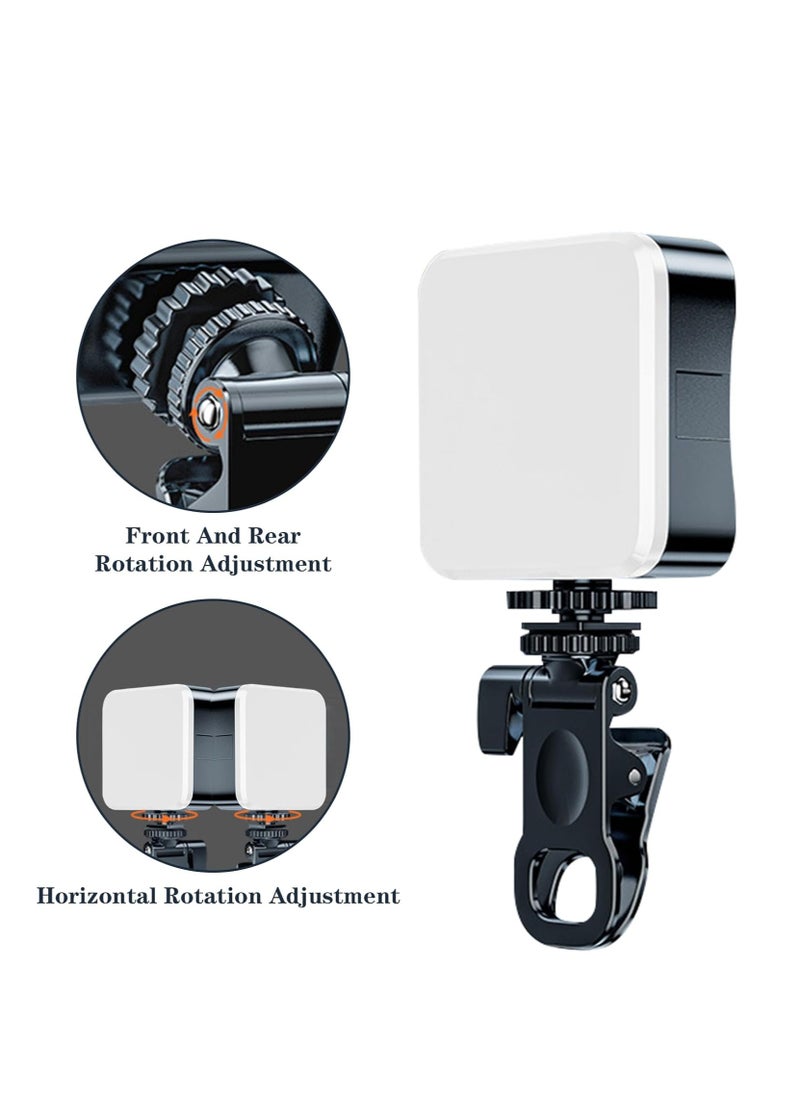 Rectangle Selfie Light with Tripod Stand, LED Light Phone Tripod Portable Phone Holder for iPhone Android Laptop Tablet Video Conference Lighting YouTube Makeup TIK Tok Live Stream