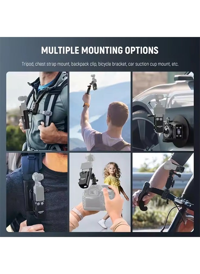 NEEWER Pocket 3 Extension Mount Adapter Compatible with DJI Osmo Pocket 3 Accessories, Protective Cage Bracket Mic Holder Clamp Stand w/Cold Shoe, Mounting Bolt for Tripod Vlog Video Recording, AC017