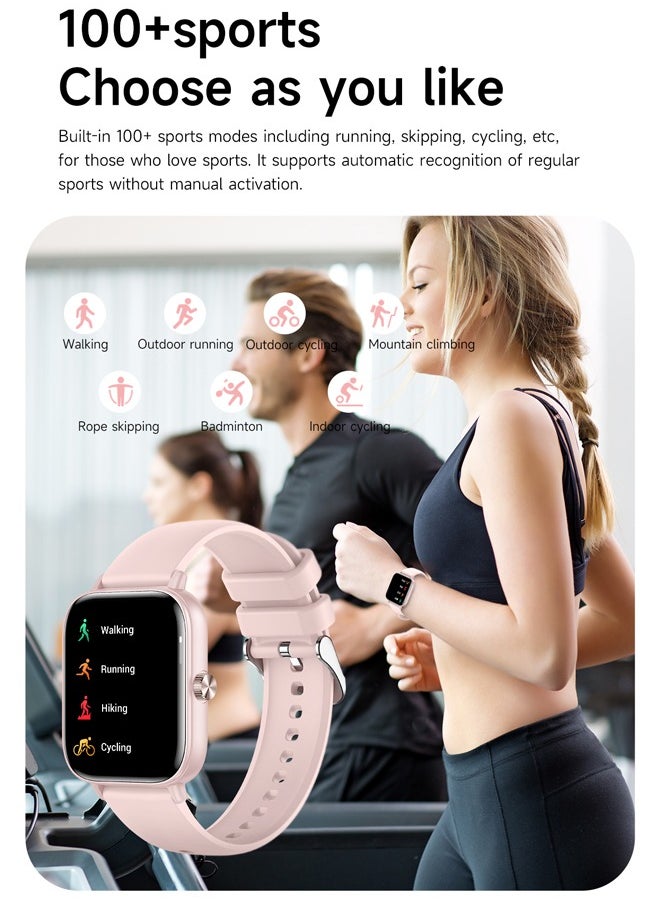 Men/Women Bluetooth Smartwatch, 1.83-Inch High Definition Large Screen Full Screen Touch, Ultra Thin Body, 100+ Sports Modes, Wireless Answering/Making Calls, Multi Dimensional Health Monitoring, Smart Bracelet RT i128