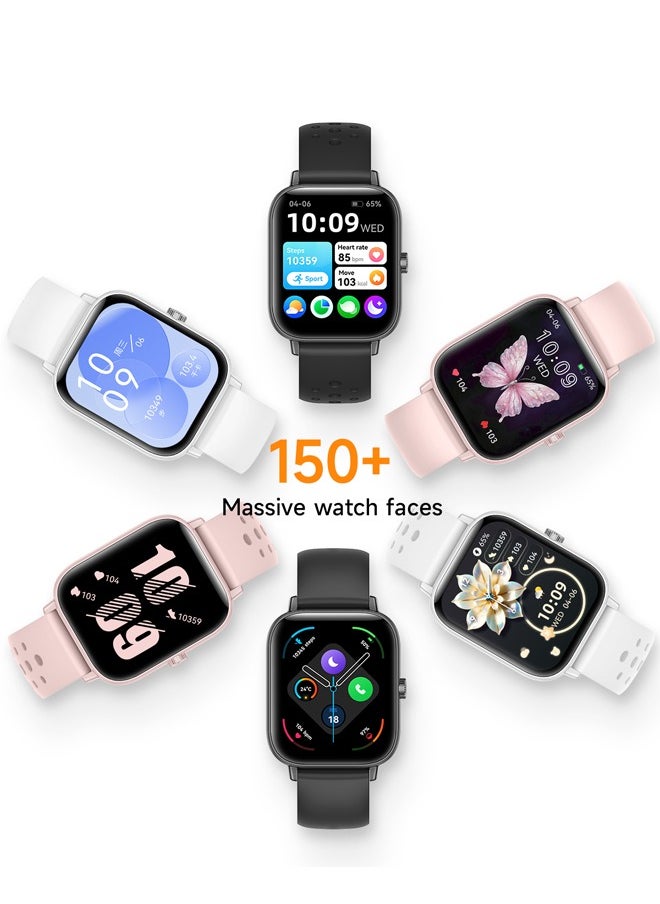 Men/Women Bluetooth Smartwatch, 1.83-Inch High Definition Large Screen Full Screen Touch, Ultra Thin Body, 100+ Sports Modes, Wireless Answering/Making Calls, Multi Dimensional Health Monitoring, Smart Bracelet RT i128