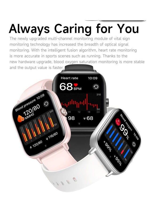 Men/Women Bluetooth Smartwatch, 1.83-Inch High Definition Large Screen Full Screen Touch, Ultra Thin Body, 100+ Sports Modes, Wireless Answering/Making Calls, Multi Dimensional Health Monitoring, Smart Bracelet RT i128