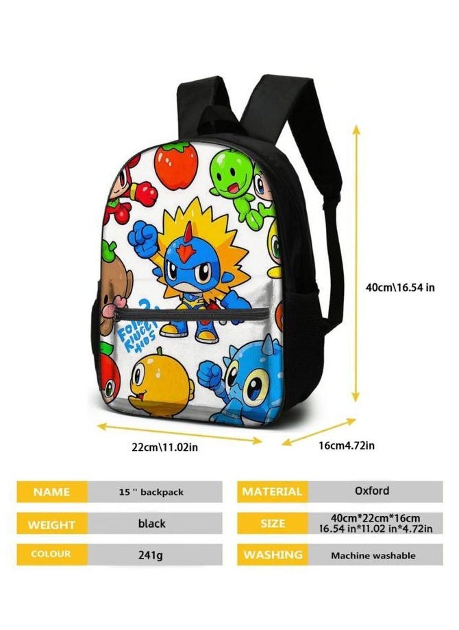 Cartoon three-piece schoolbag with zipper - 466