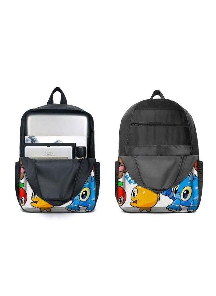 Cartoon three-piece schoolbag with zipper - 466