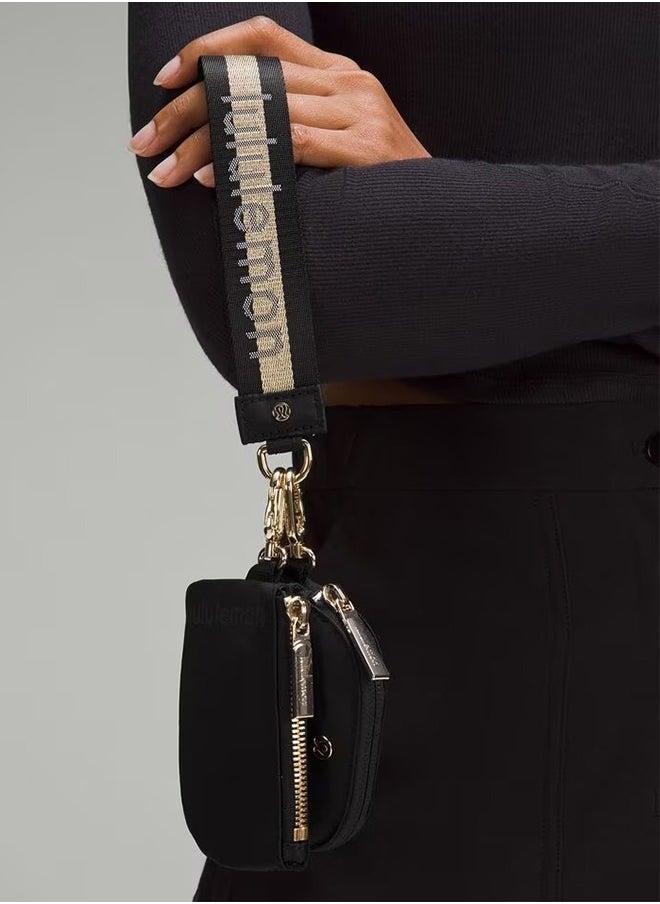Dual Pouch Wristlet Wallet, Mini Zip-Around Coin Purse with Double Pockets, Compact and Convenient for Organizing Small Essentials On the Go