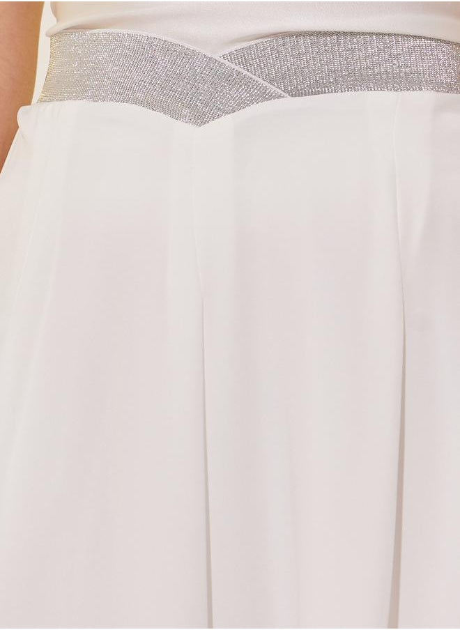 Solid A-Line Maxi Skirt