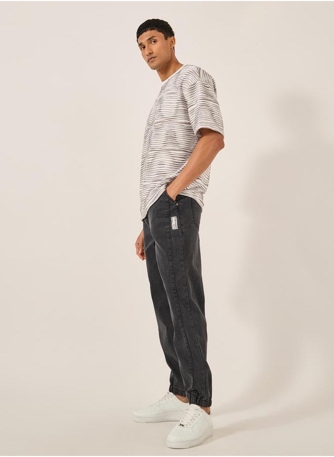 Mid Rise Relaxed Fit Jeans Joggers