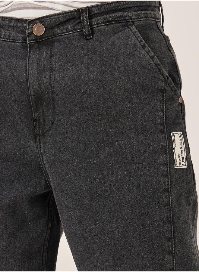 Mid Rise Relaxed Fit Jeans Joggers