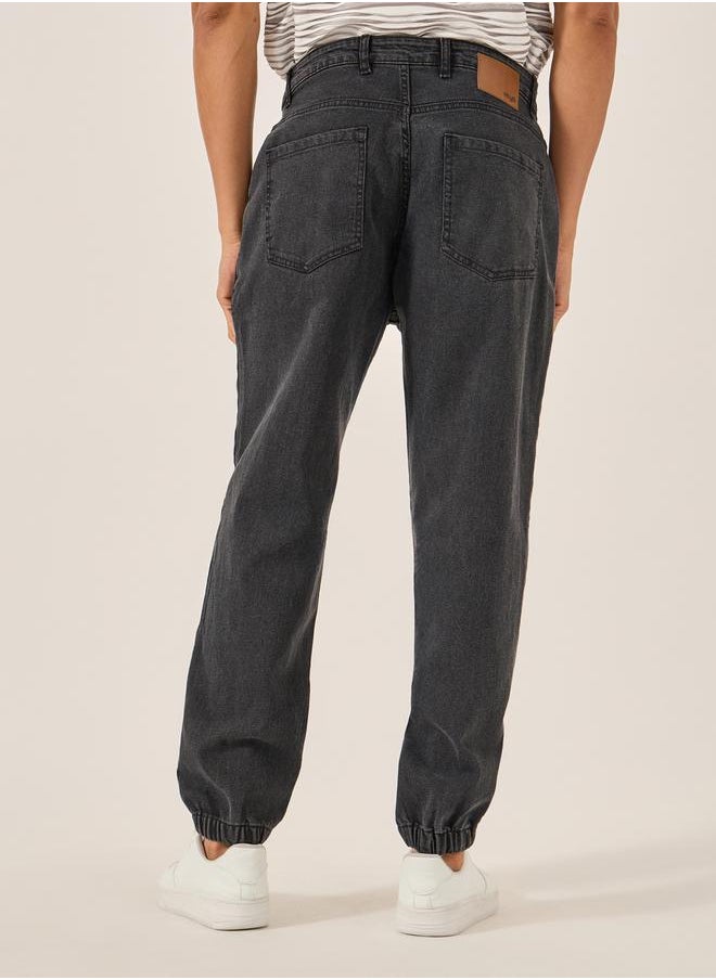 Mid Rise Relaxed Fit Jeans Joggers
