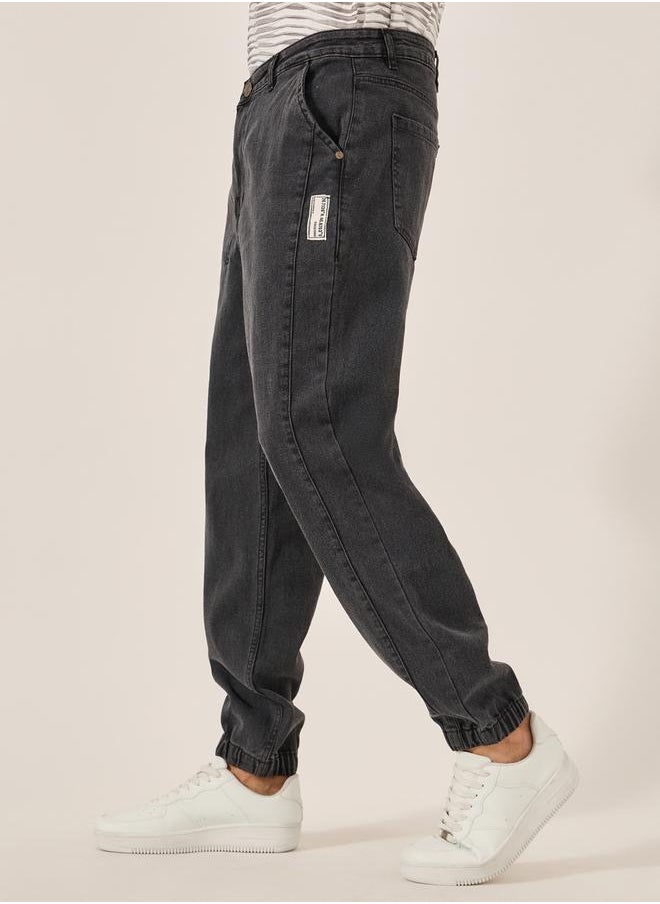 Mid Rise Relaxed Fit Jeans Joggers