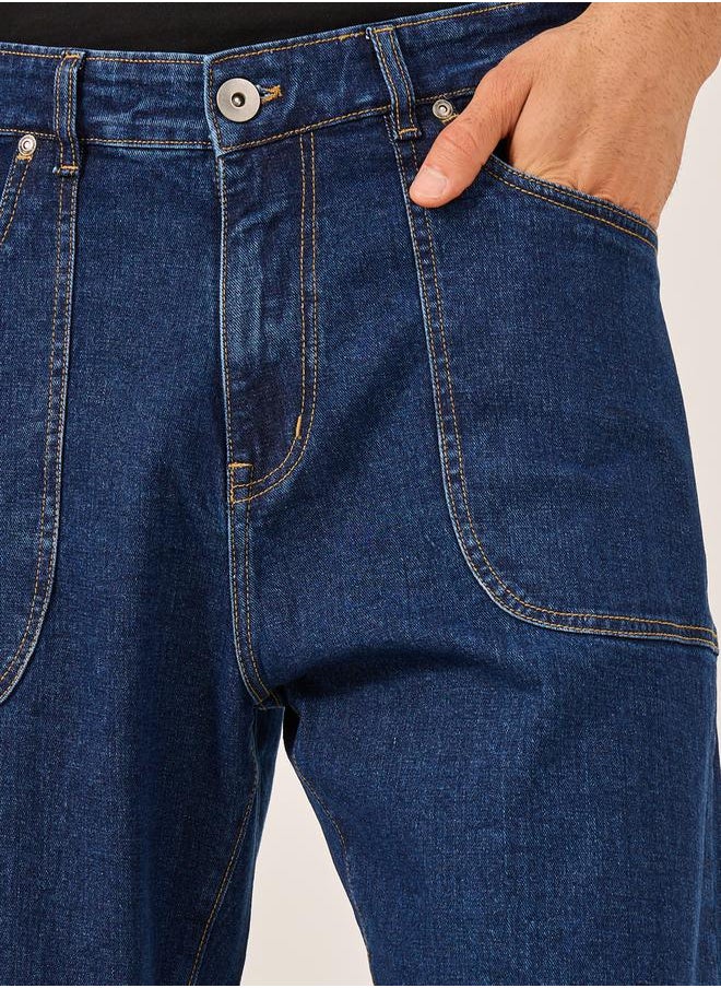 Mid Rise Washed Balloon Fit Jeans