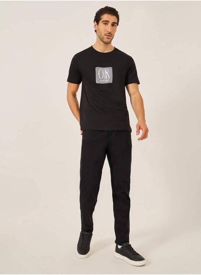 Mid Rise Solid 5-Pocket Skinny Fit Jeans