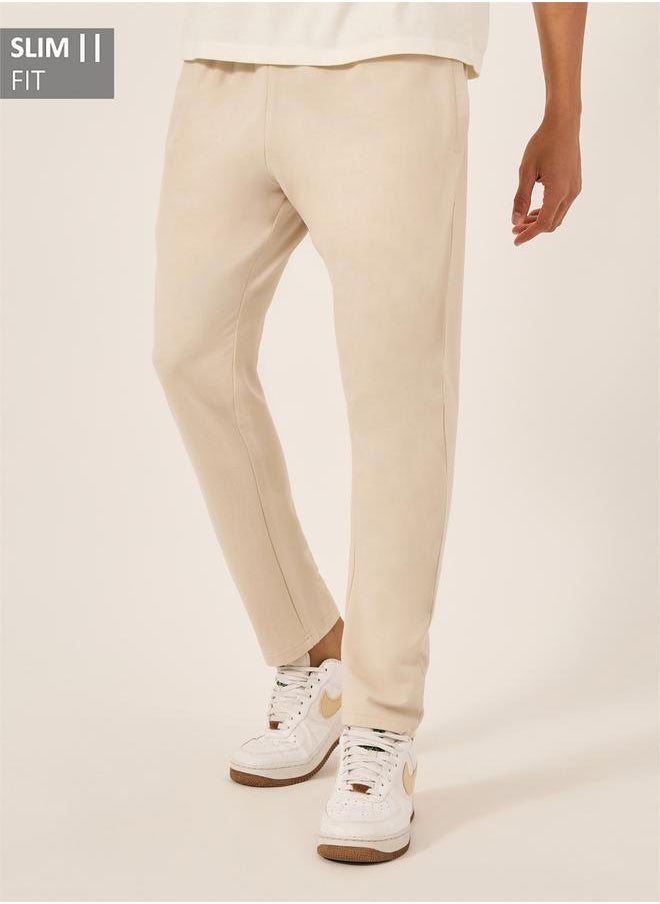 Eco Earth Slim Terry Open Hem Jogger with Welt Pockets