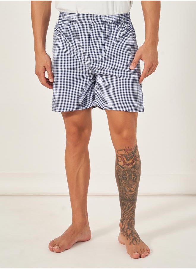 Pack of 2 - Checked Assorted Woven Boxers