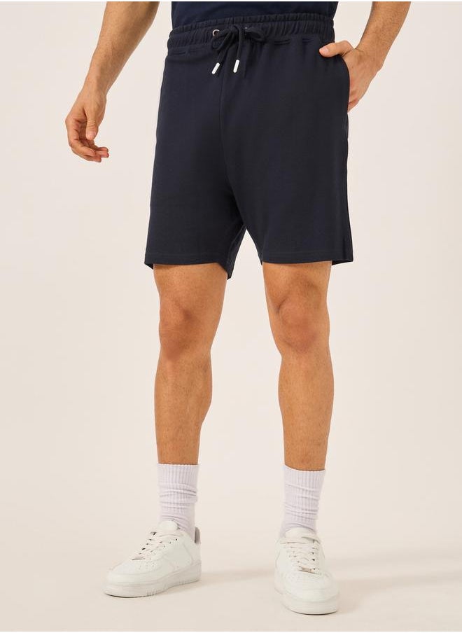 Regular Fit Waffle Knit Shorts
