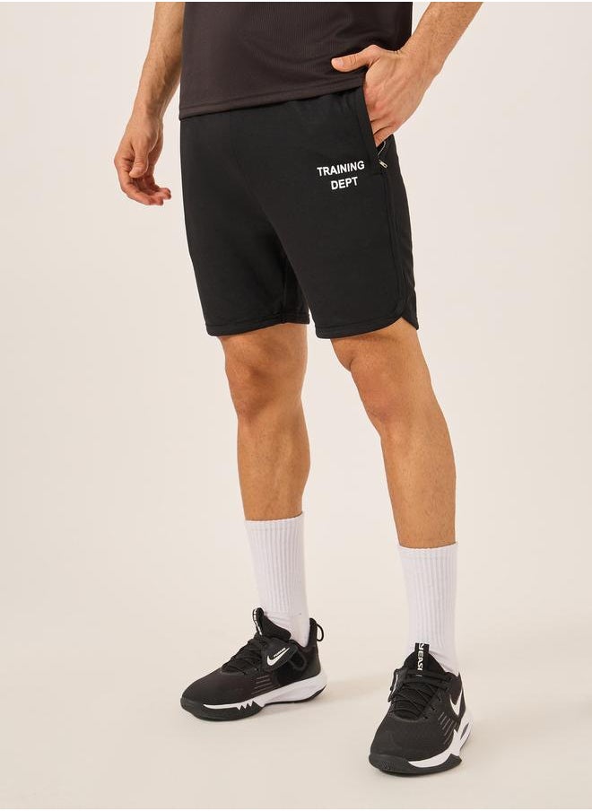 Fleece Cycling Shorts with Drawstring