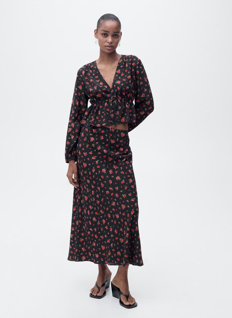 Ruffled Floral Blouse