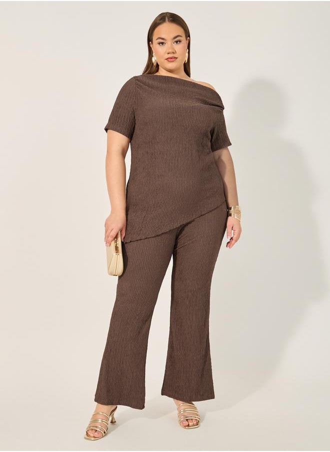 Off-Shoulder Oversized Solid Top