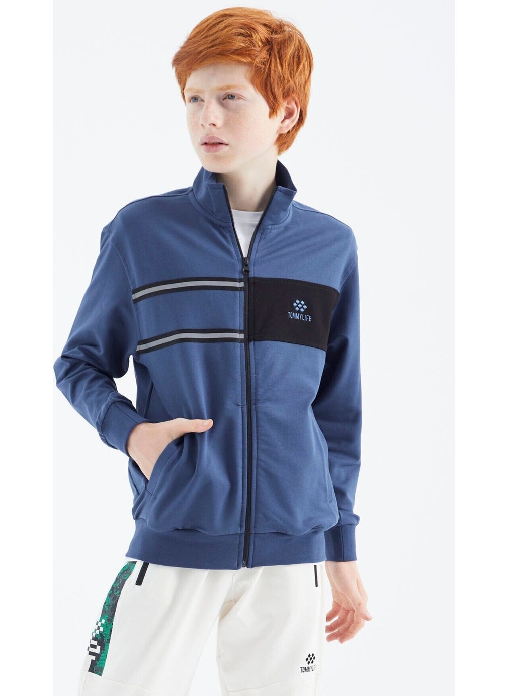 Parliament Stand Collar Boy Sweatshirt - 11183