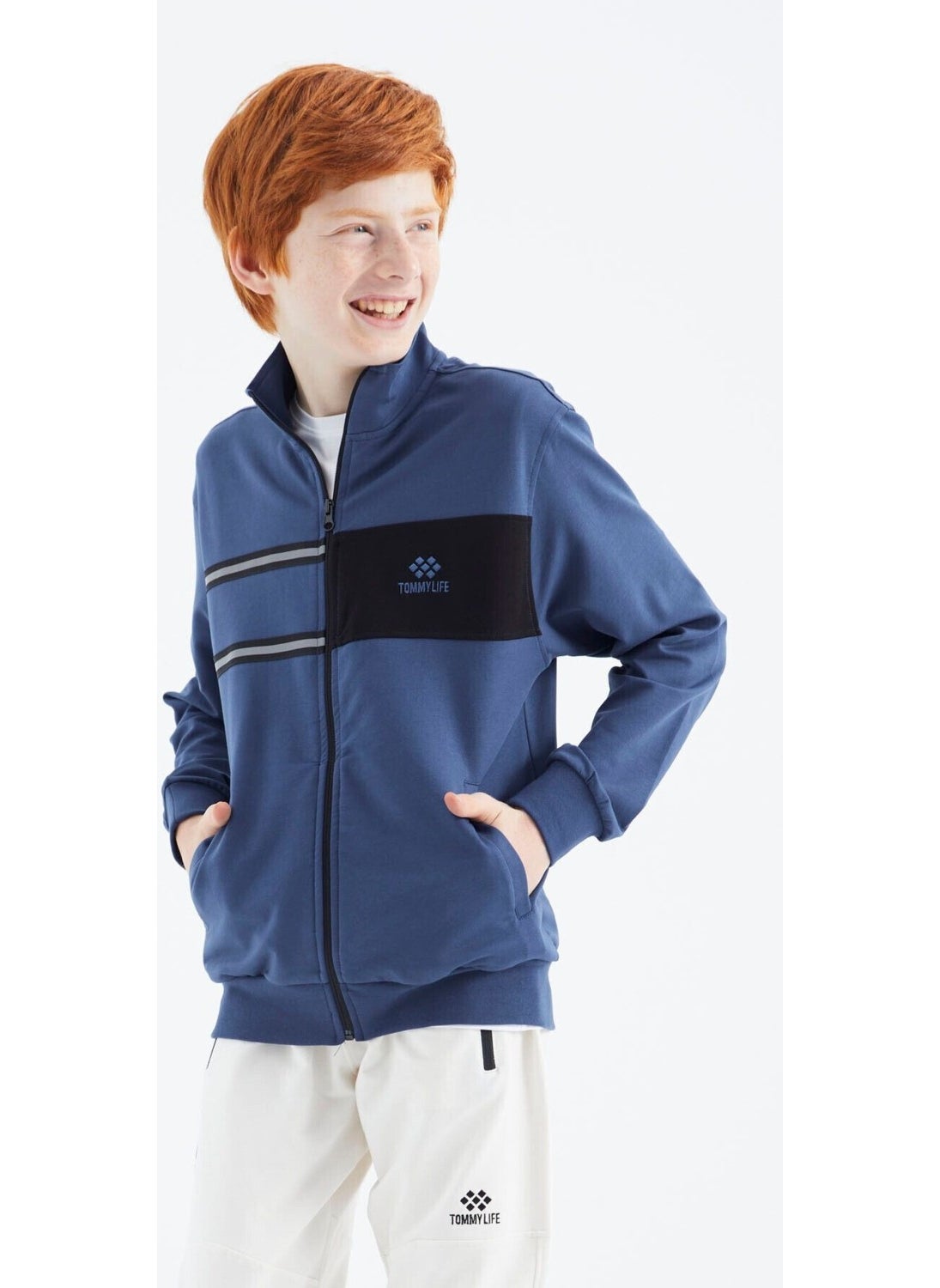 Parliament Stand Collar Boy Sweatshirt - 11183