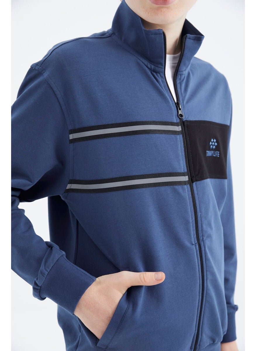 Parliament Stand Collar Boy Sweatshirt - 11183