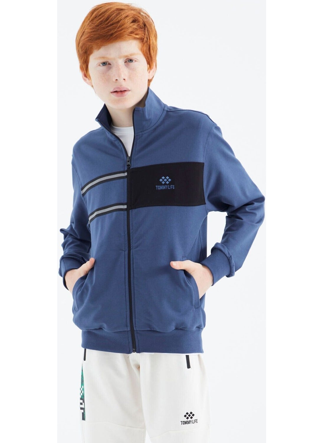 Parliament Stand Collar Boy Sweatshirt - 11183