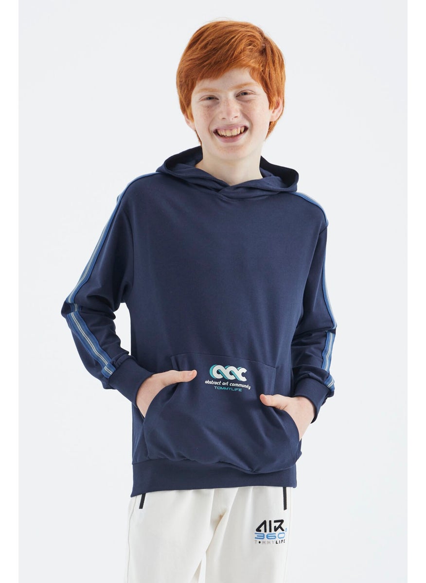 Indigo Kangaroo Pocket Boy Sweatshirt - 11176