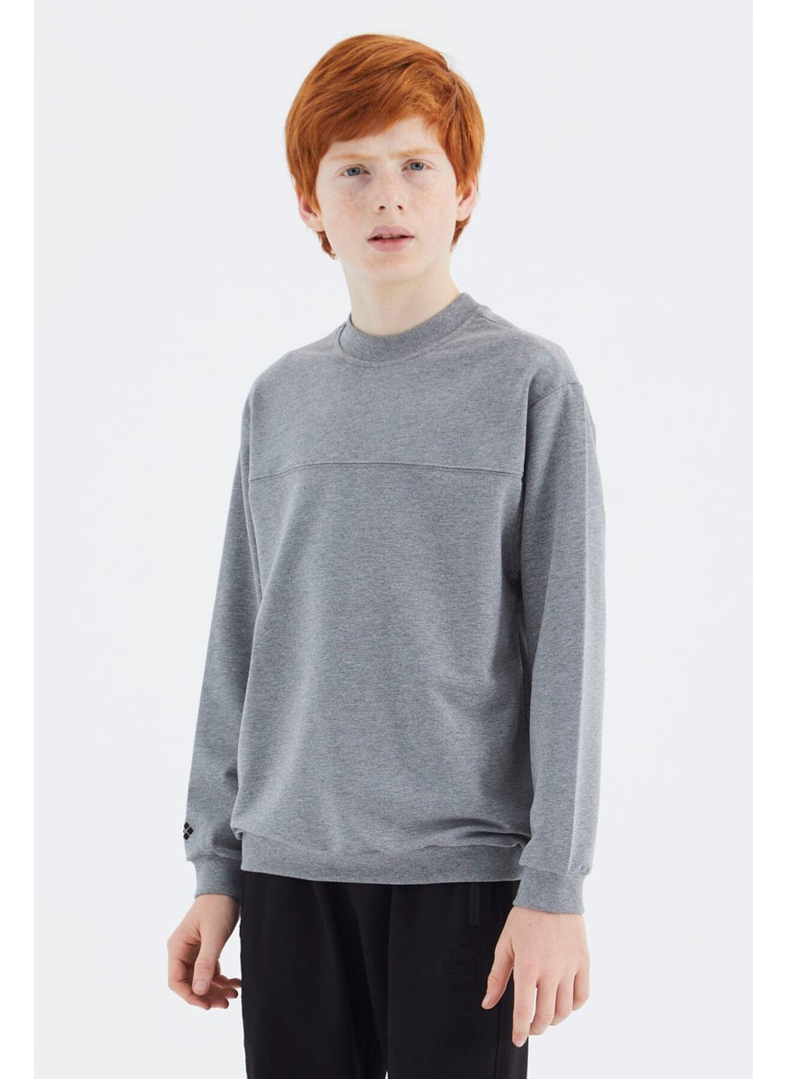 Gray Melange Basic Boy Sweatshirt - 11173