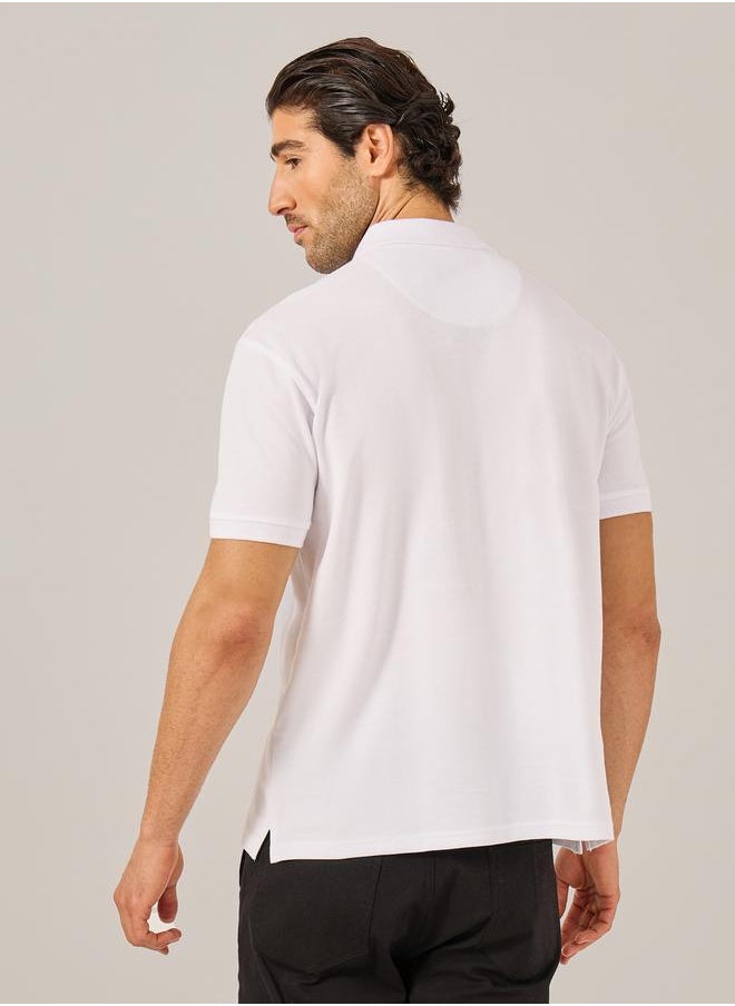 Solid Short Sleeve Pique Relaxed Fit Polo