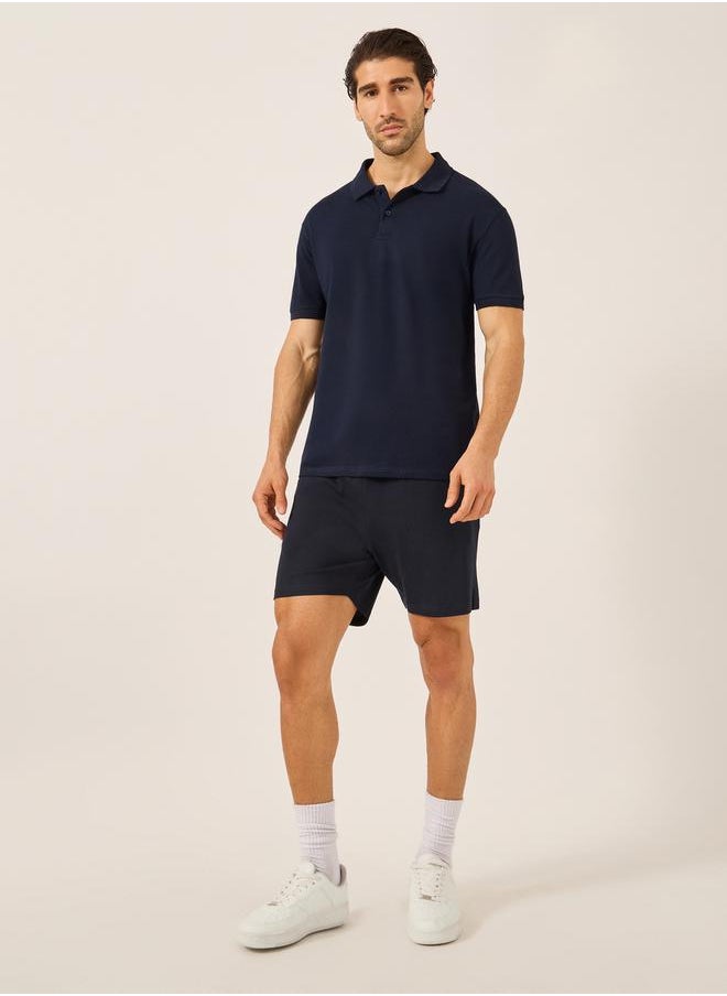 Solid Short Sleeve Pique Relaxed Fit Polo
