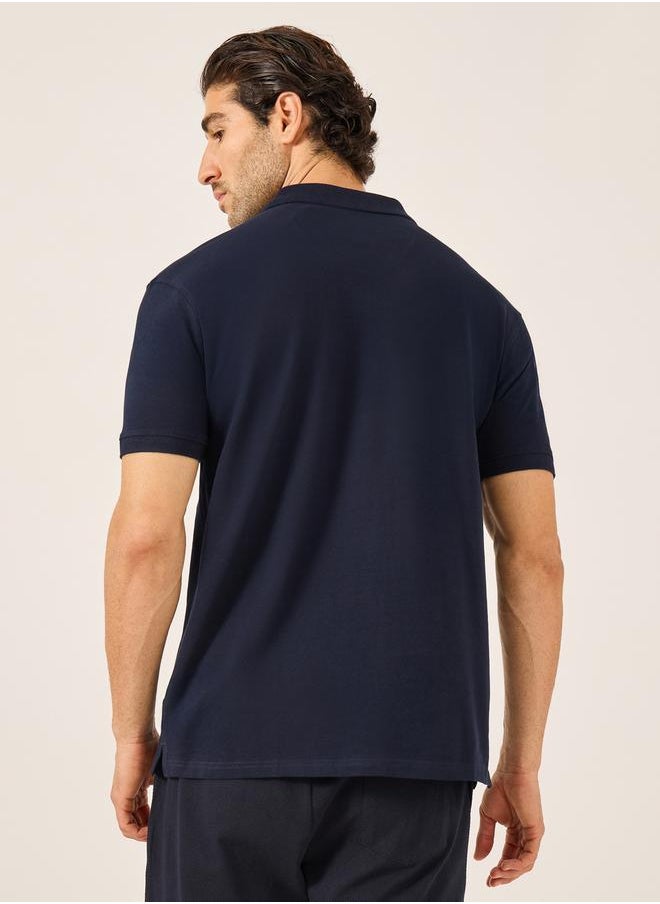 Solid Short Sleeve Pique Relaxed Fit Polo