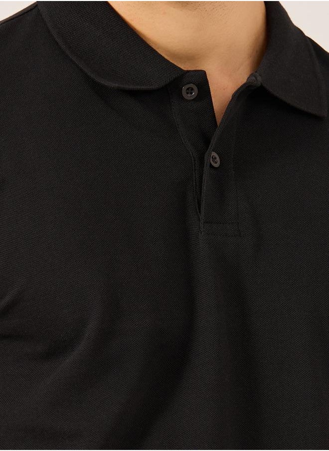 Solid Short Sleeve Pique Relaxed Fit Polo