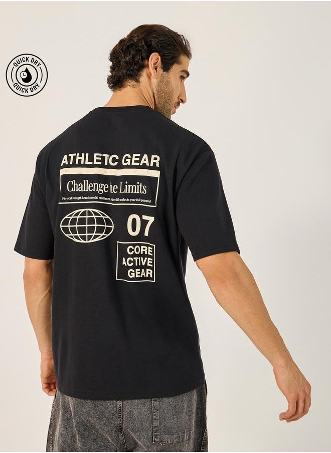 Graphic Print Oversized Round Neck T-Shirt