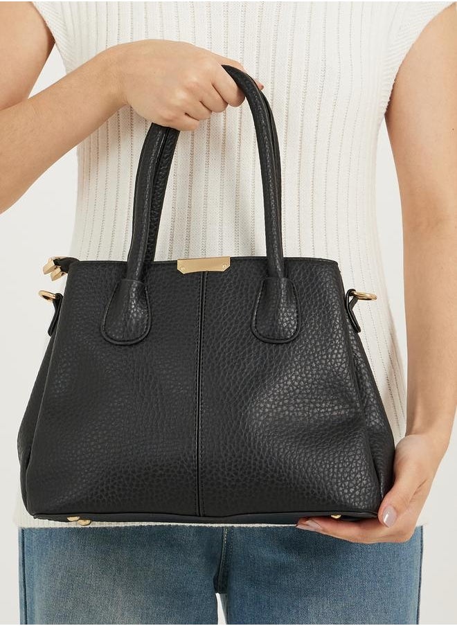 Pebble Textured Handbag with Purse Set