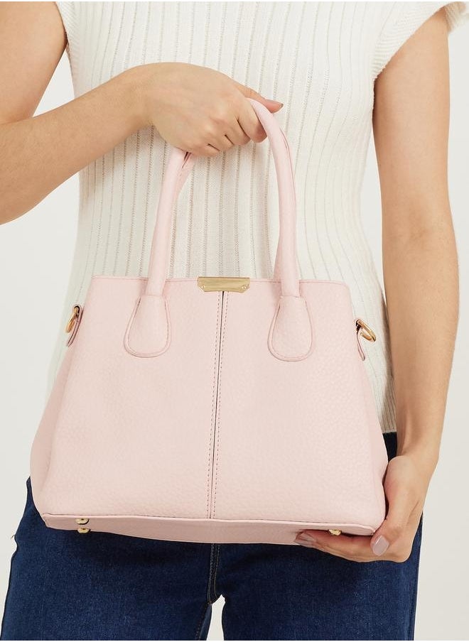 Pebble Textured Handbag with Dual Handle