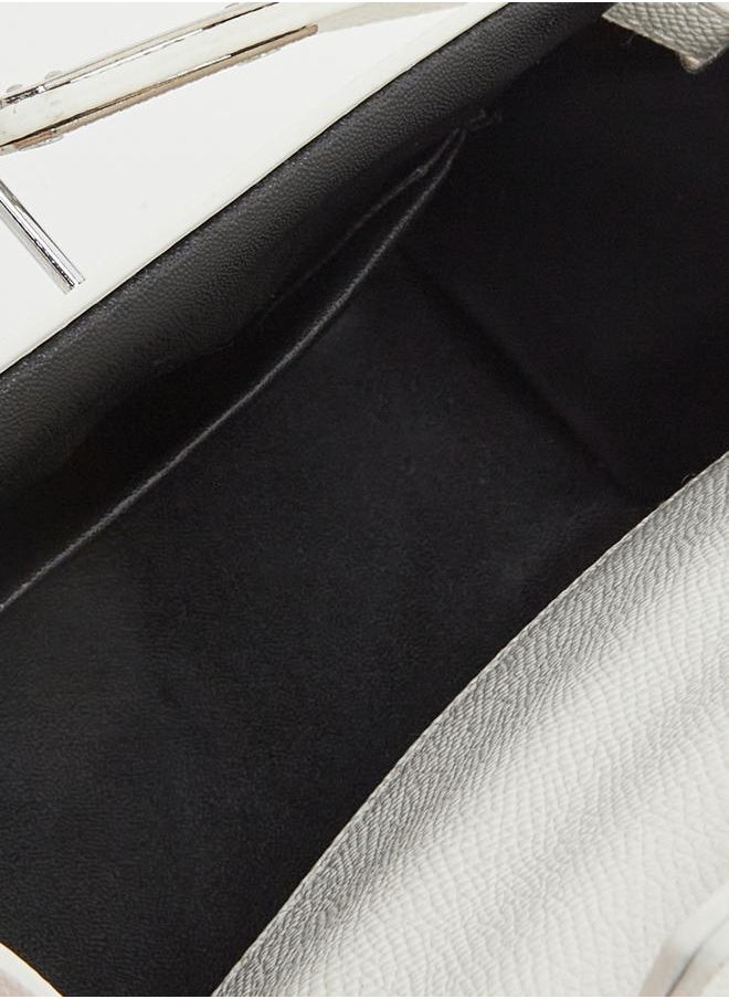Twisted Lock Handbag with Detachable Strap
