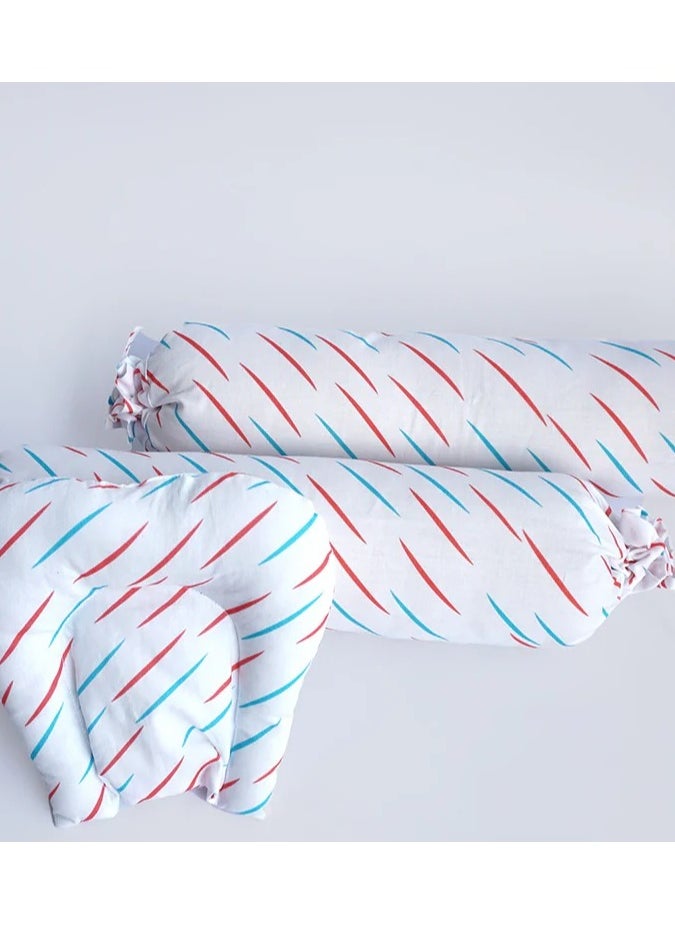 Yellow Doodle Cot Bedsheet Set - Doodle Rain