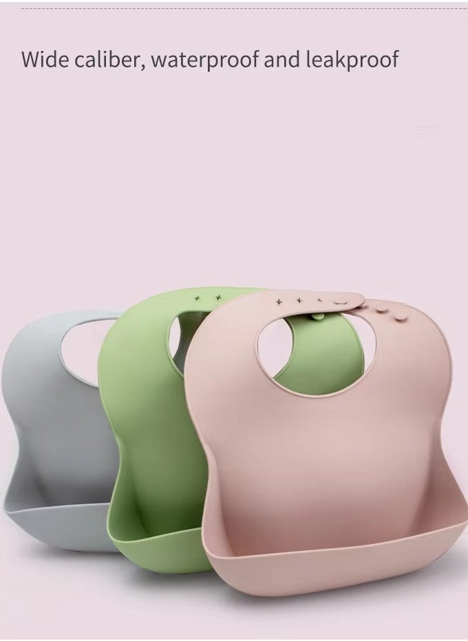 10 pieces Baby silicone feeding set/ Children's Cutlery & tableware set/ Portable, Travel friendly/ Non-toxic Food Grade Silicone/ Baby Feeding Set/ Safe & Reusable Utensils for toddlers and kids (10 Pieces/ Compartment Plate, Bowl, Short Fork & Spoon, Water Cup, Bib, Long Fork & Spoon, Fruit Feeder, toothbrush)/ Pink