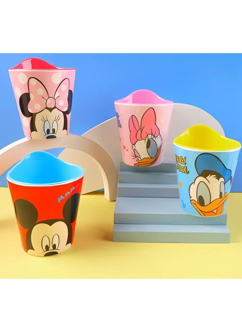 Mickey Mouse Kids Drinking Cup – Cartoon Character Design with Curved Rim (Red & Blue) 320ml