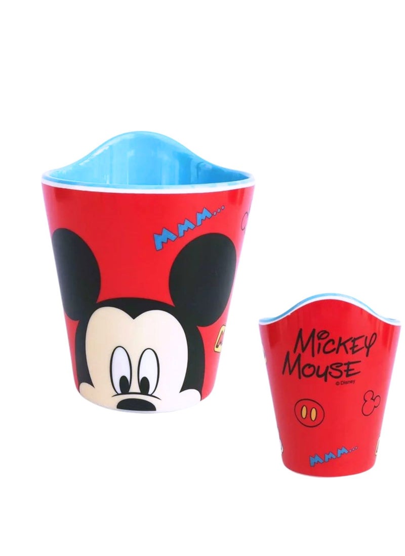 Mickey Mouse Kids Drinking Cup – Cartoon Character Design with Curved Rim (Red & Blue) 320ml