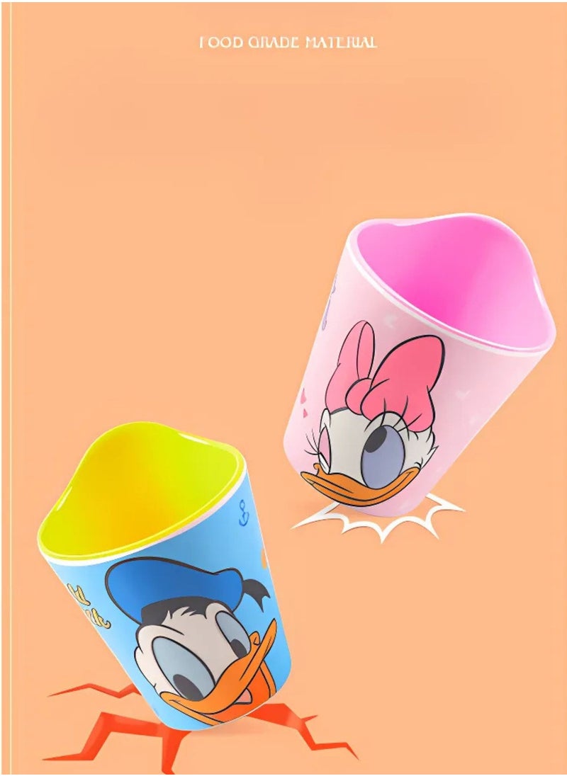 Donald Duck Kids Drinking Cup Fun Cartoon Design, Durable & Colorful (Blue & Yellow) BPA-Free & Durable 320ML
