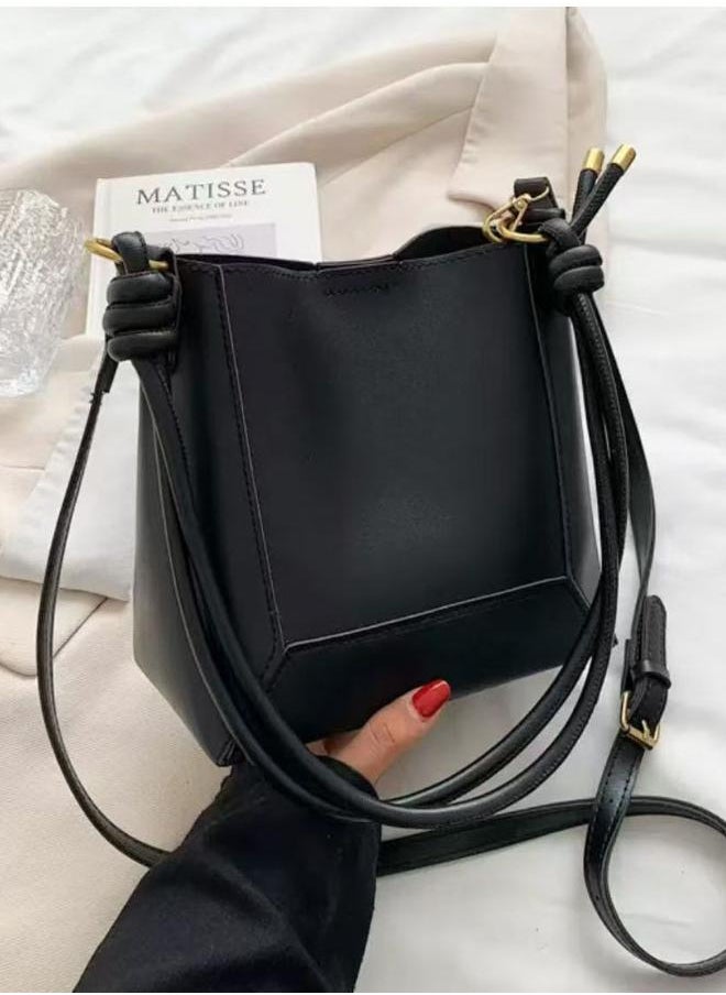 Solid Shoulder Bag with Adjustable Strap