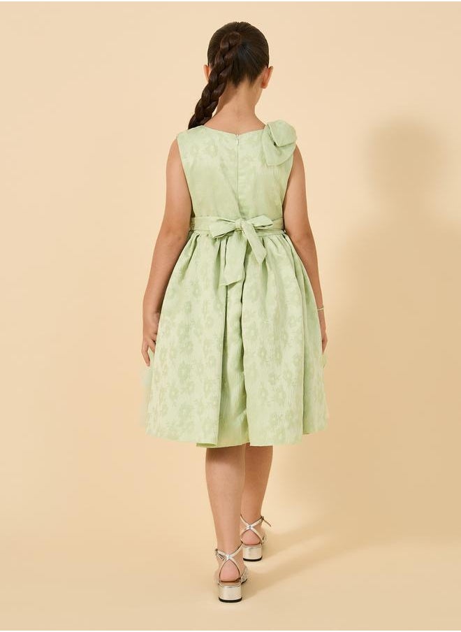 Mesh Hem Layered Sleeveless Dress