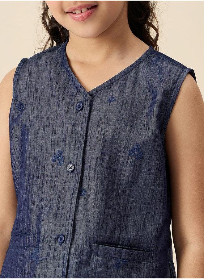 Embroidery V-Neck Sleeveless Top and Pants Set by Styli