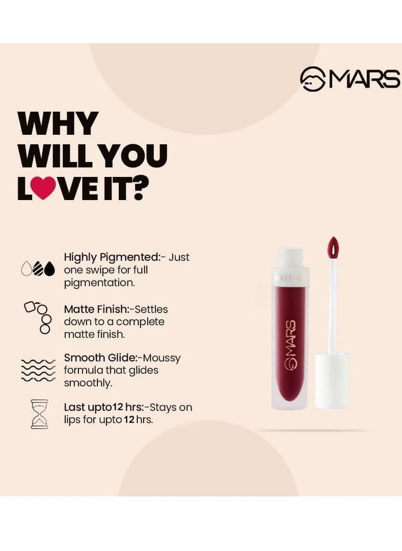 MARS Matte Liquid Lip Color Long Lasting 4.5 ml 03 Blow