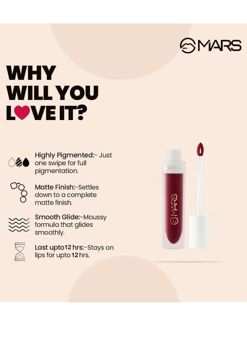 MARS Matte Liquid Lip Color Long Lasting 4.5 ml 10 Outrageous